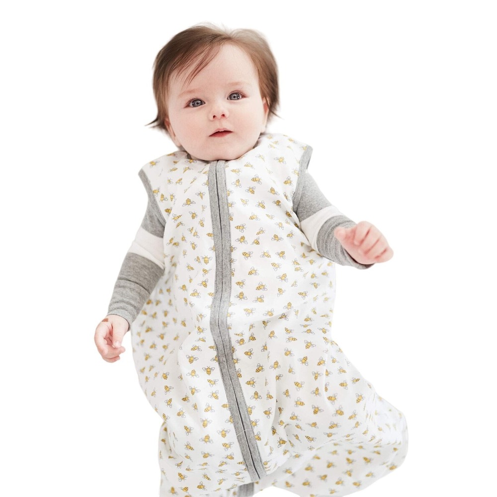 Organic Cotton Baby Swaddle Sleeping Bag – Beekeeper 6–12 Months